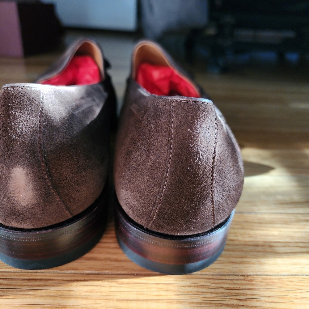 Carmina Men's Brown Suede Tassel Slip-On Loafers.13 US/12UK - Picture 4 of 8